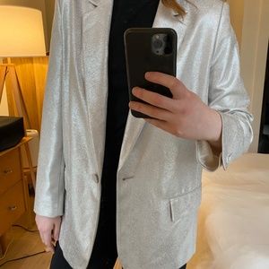 Zara Basic Silver Blazer